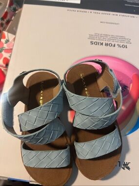 Lucky Brand Light Blue Woven Strap Sandals